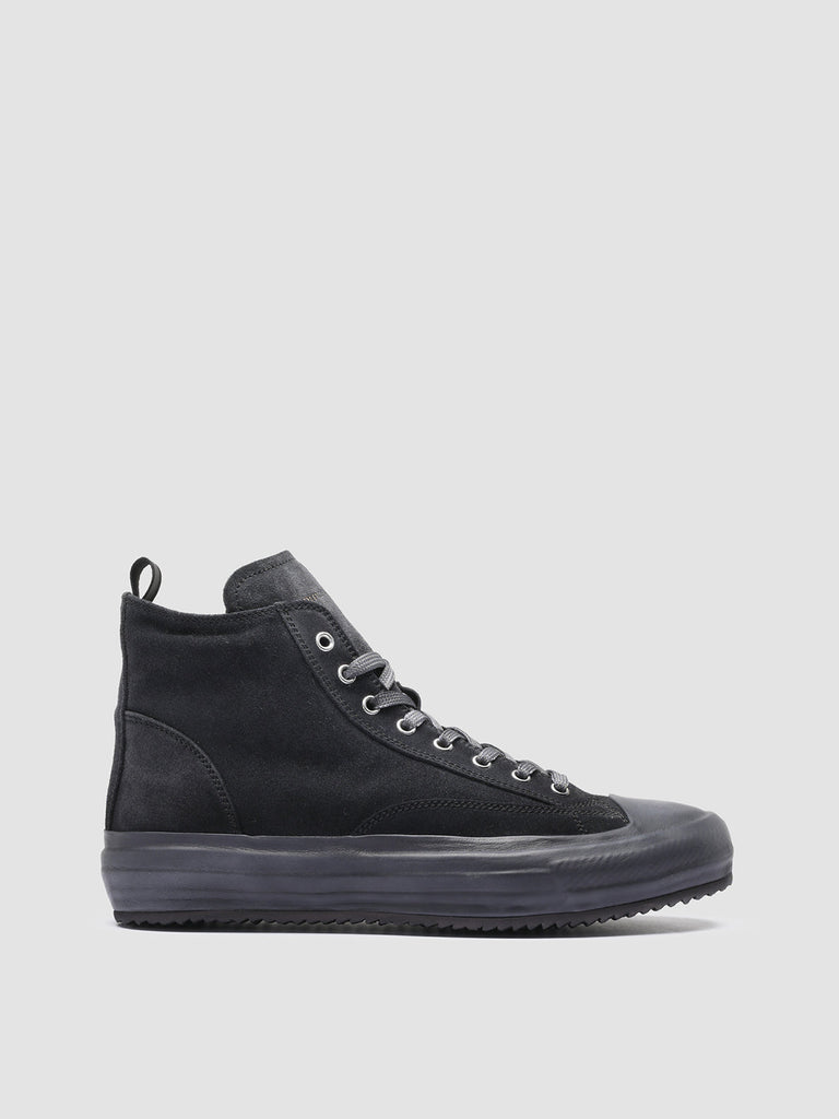 MES 011 - Black Suede High-Top Sneakers