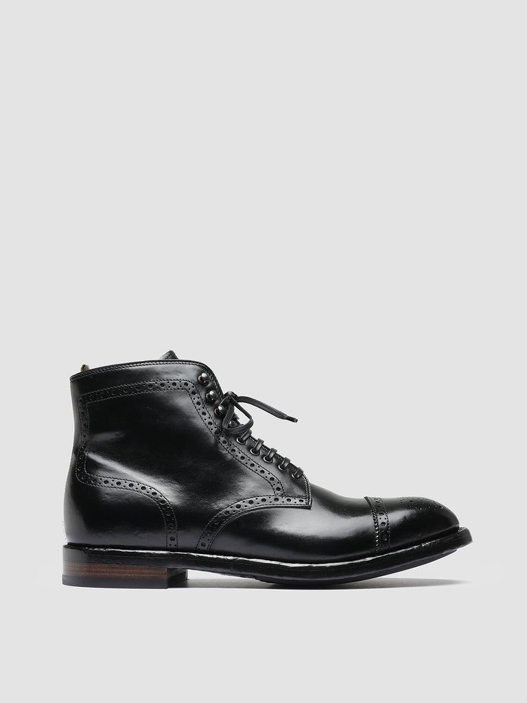 TEMPLE 004 Nero - Black Leather Ankle Boots Men Officine Creative - 1