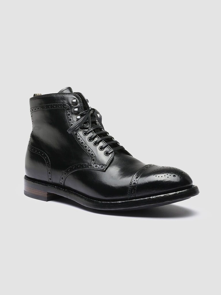 TEMPLE 004 Nero - Black Leather Ankle Boots Men Officine Creative - 3