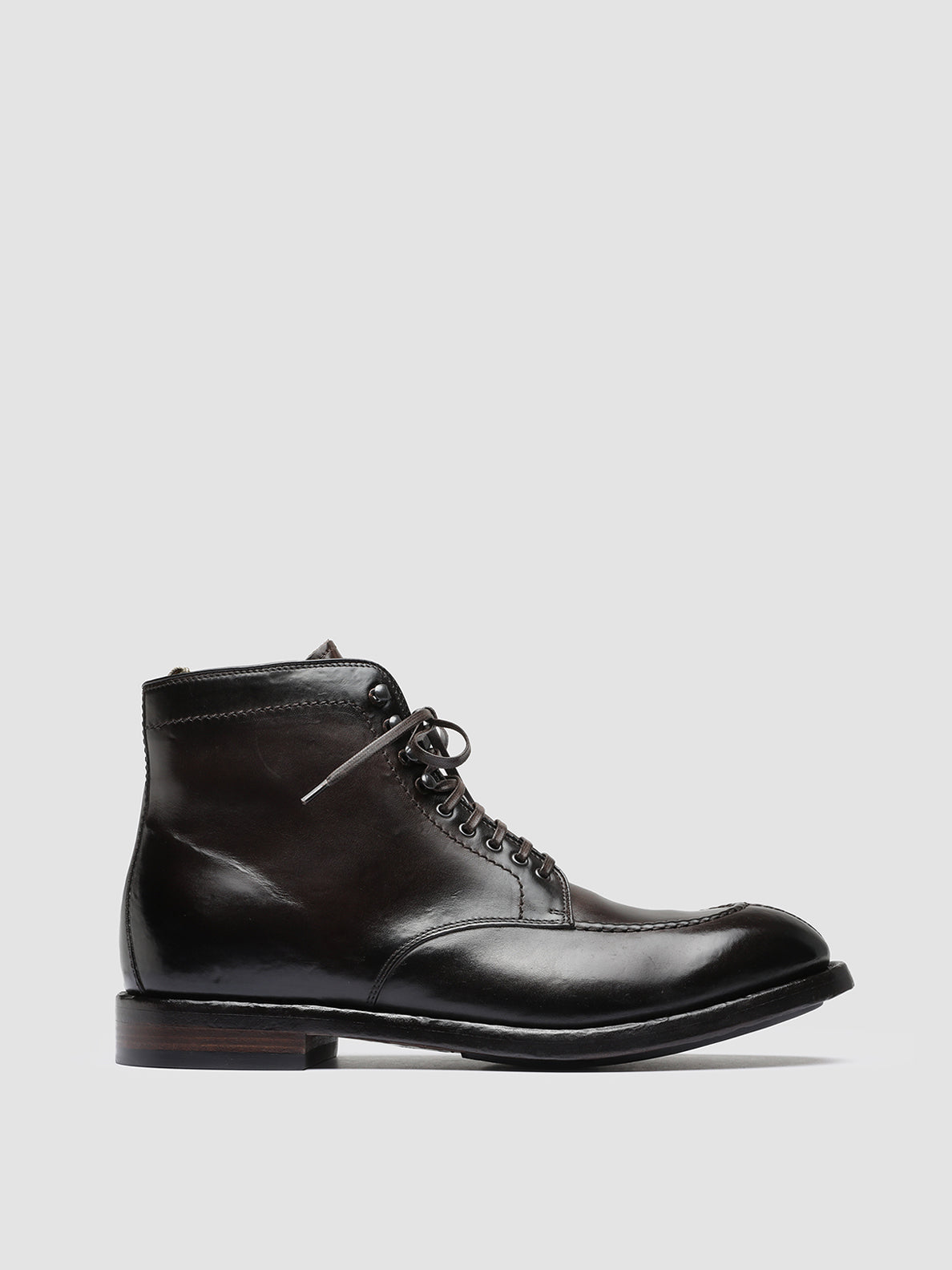 Men's Brown Leather Boots TEMPLE 006 – Officine Creative USA