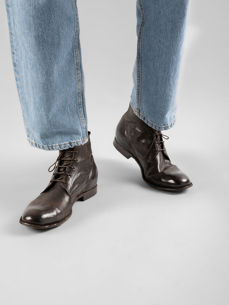 STEREO 004 Testa di Moro - Brown Leather Ankle Boots Men Officine Creative - 6