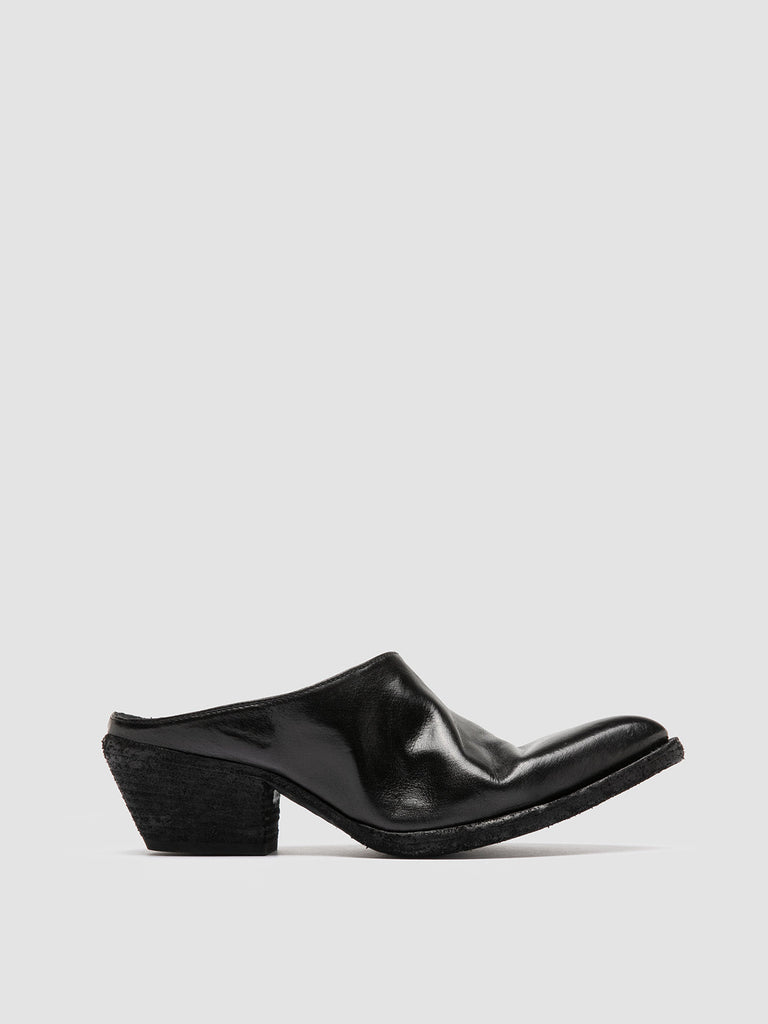 WANDA DD 101 Nero - Black Leather Mule Sandals Women Officine Creative - 1