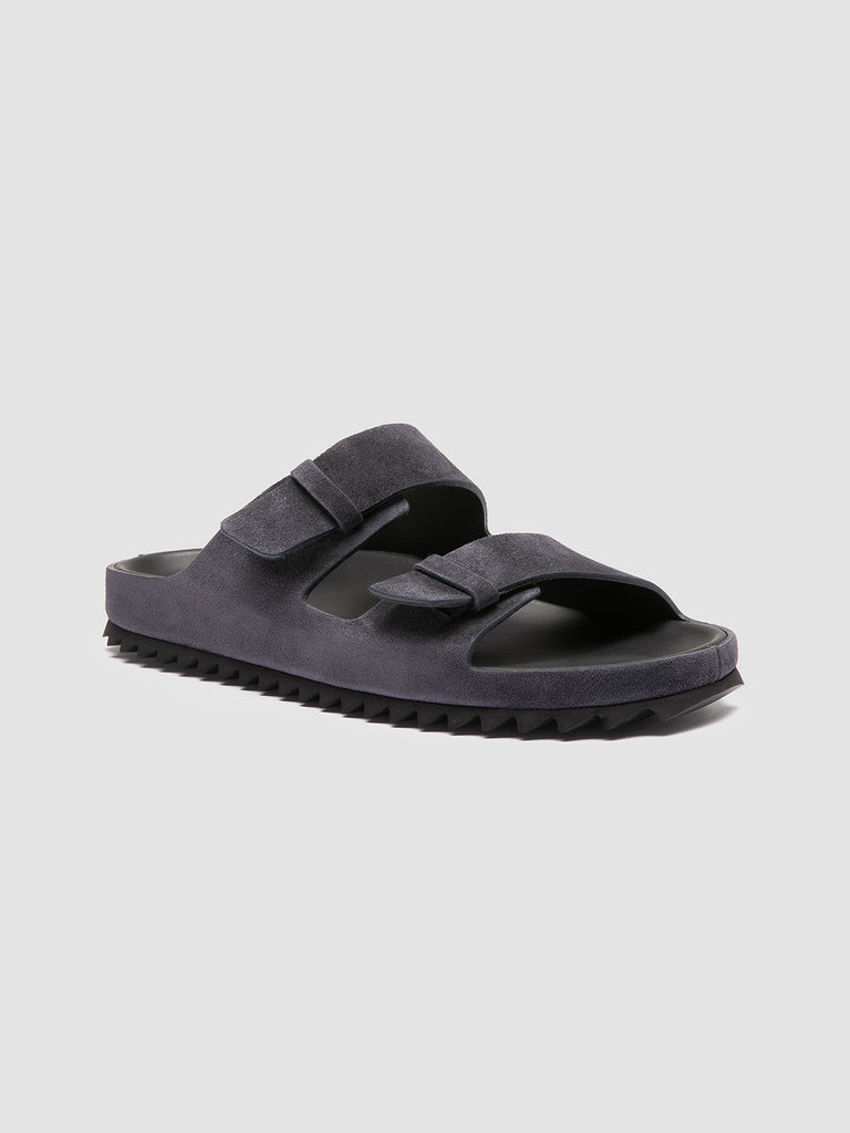 AGORÀ 010 - Navy Suede Slide Sandals