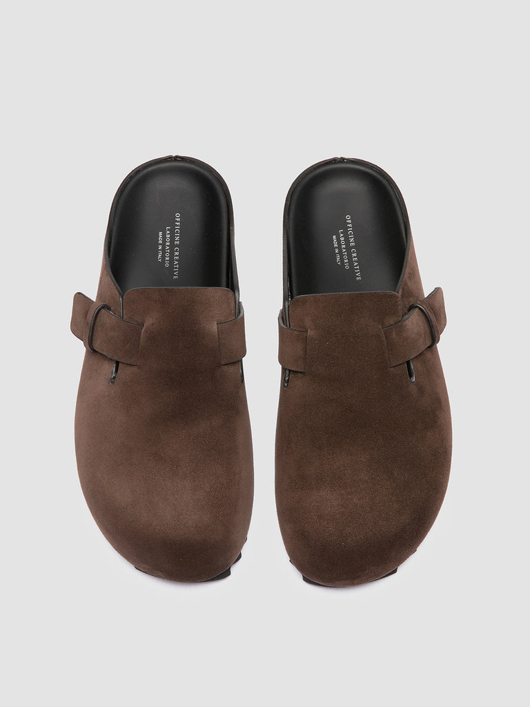 AGORÀ 012 - Brown Suede Mule Sandals