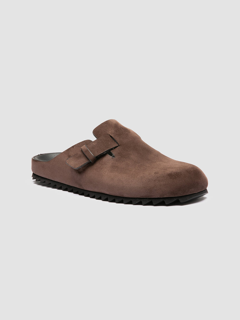 AGORÀ 012 - Dark Brown Suede Mule Sandals