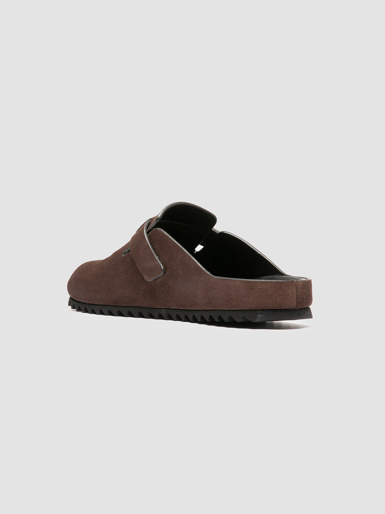 AGORÀ 012 - Dark Brown Suede Mule Sandals