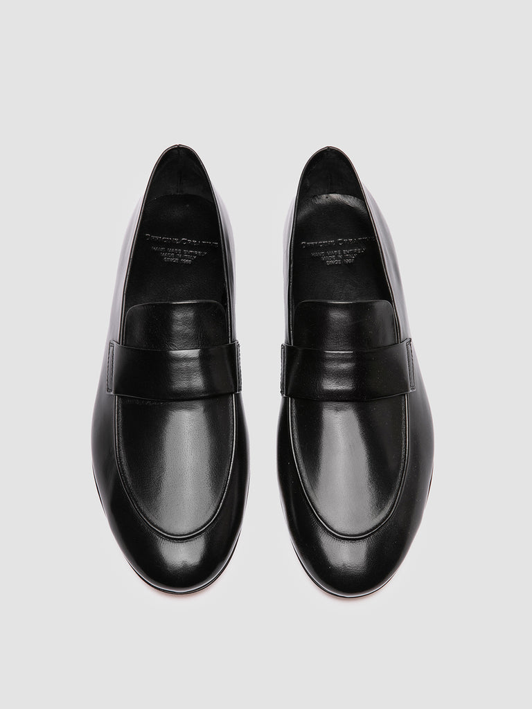 AIRTO 001 - Black Leather Penny Loafers