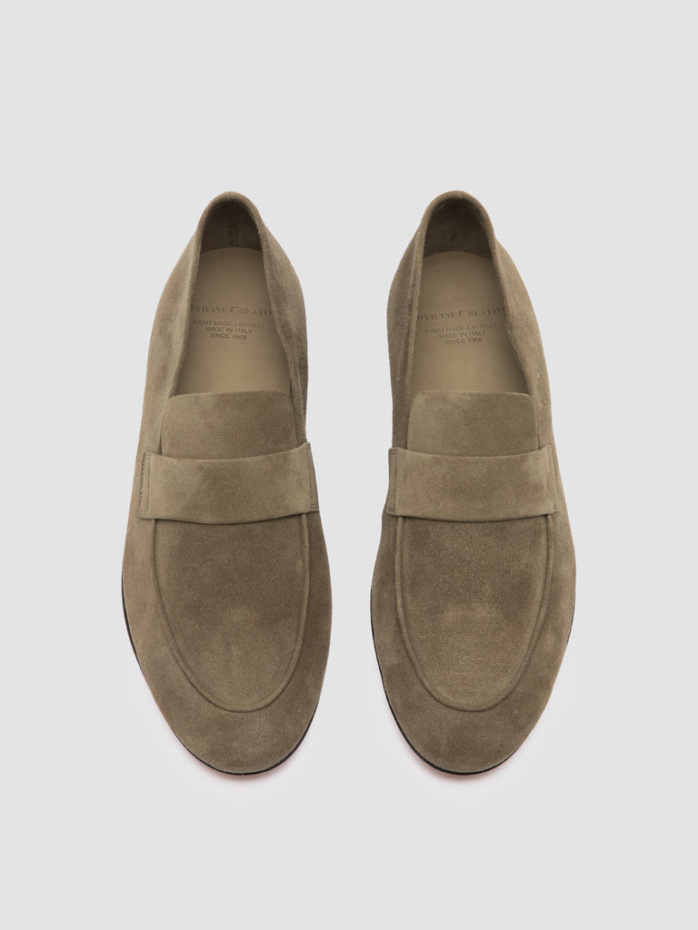 AIRTO 001 Lead - Taupe Suede Penny Loafers