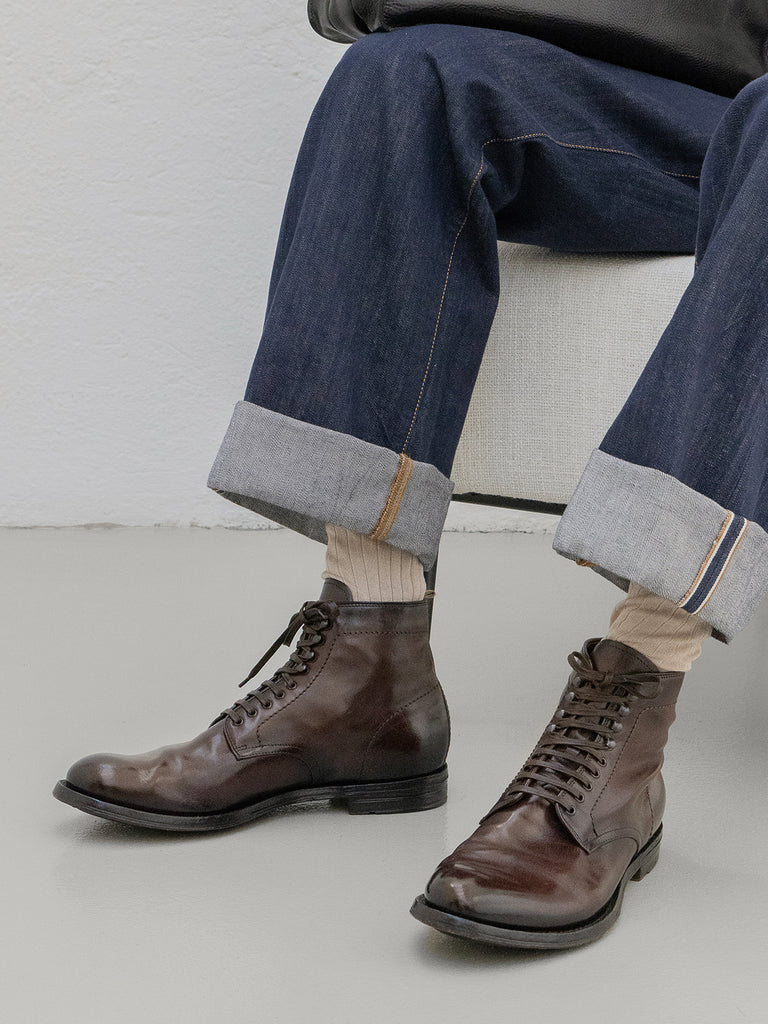 ANATOMIA 013 - Brown Leather Ankle Boots