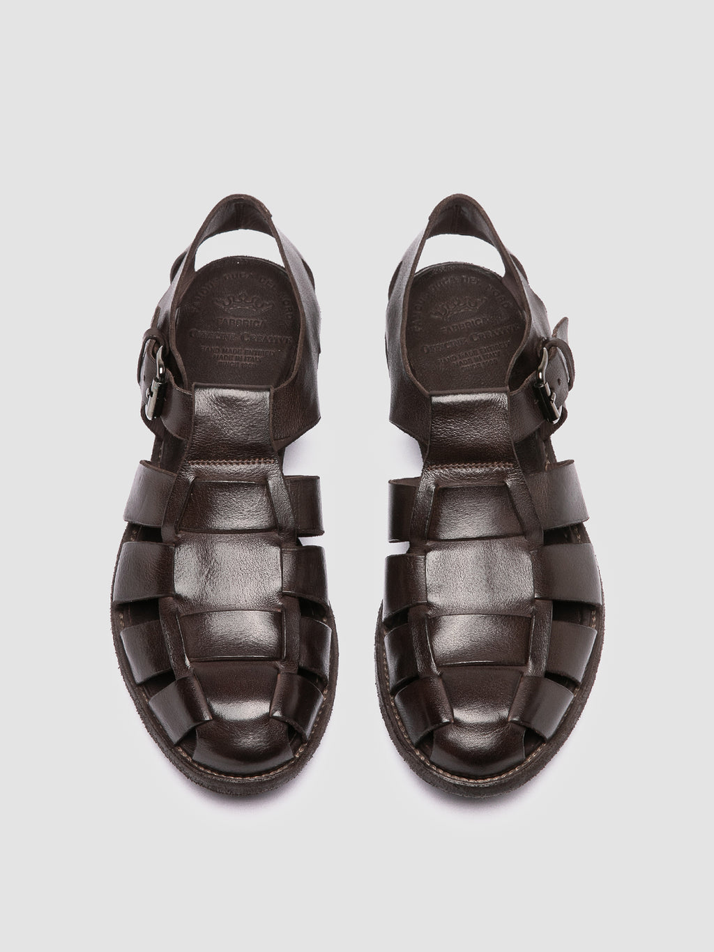 ARCHIVE 521 - Dark Brown Leather Sandals - image 2,side view