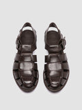 ARCHIVE 521 - Dark Brown Leather Sandals - thumb image 2,side view