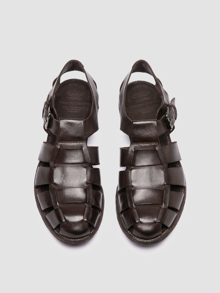 ARCHIVE 521 - Dark Brown Leather Sandals