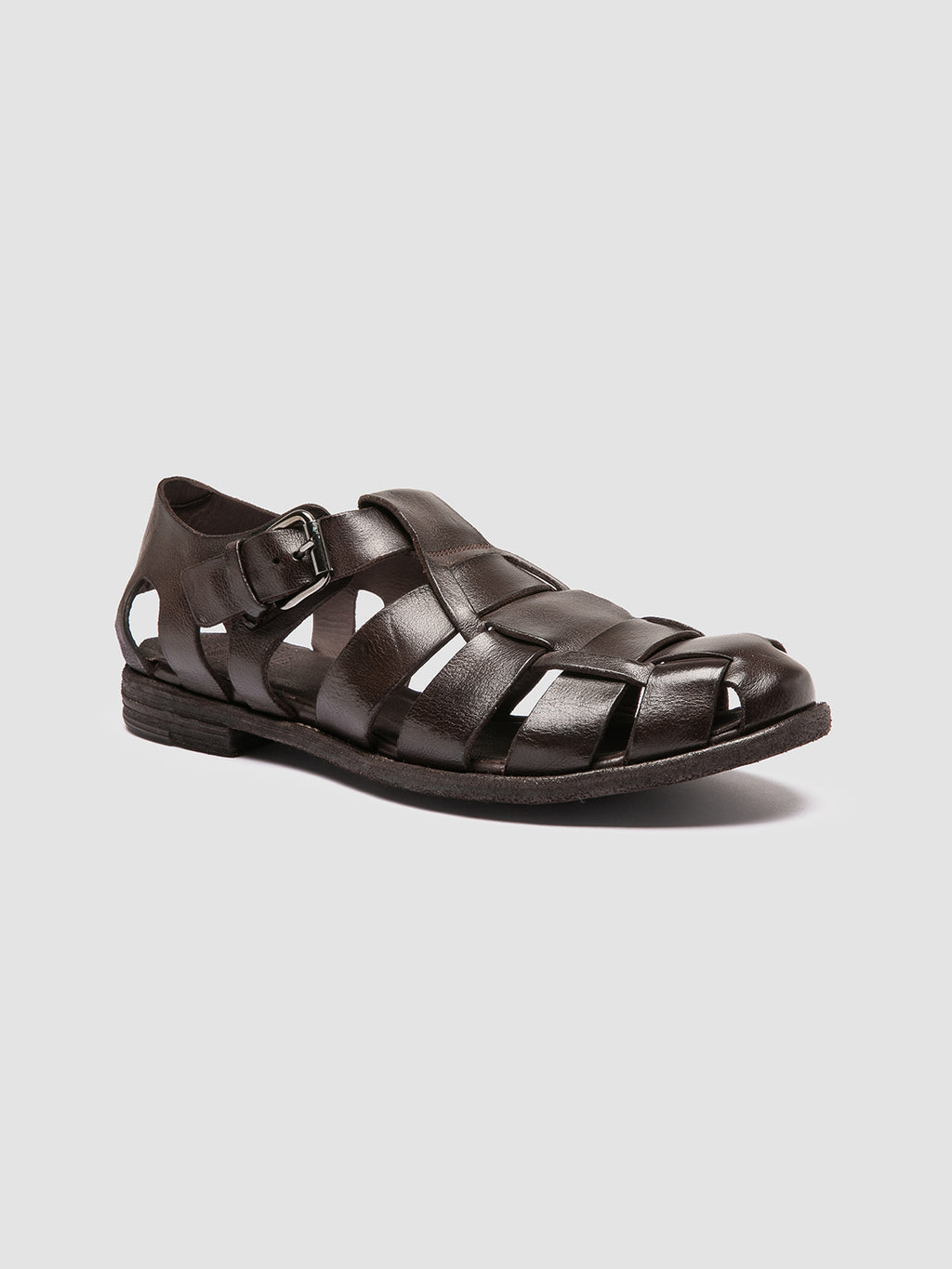 ARCHIVE 521 - Dark Brown Leather Sandals - image 3,side view