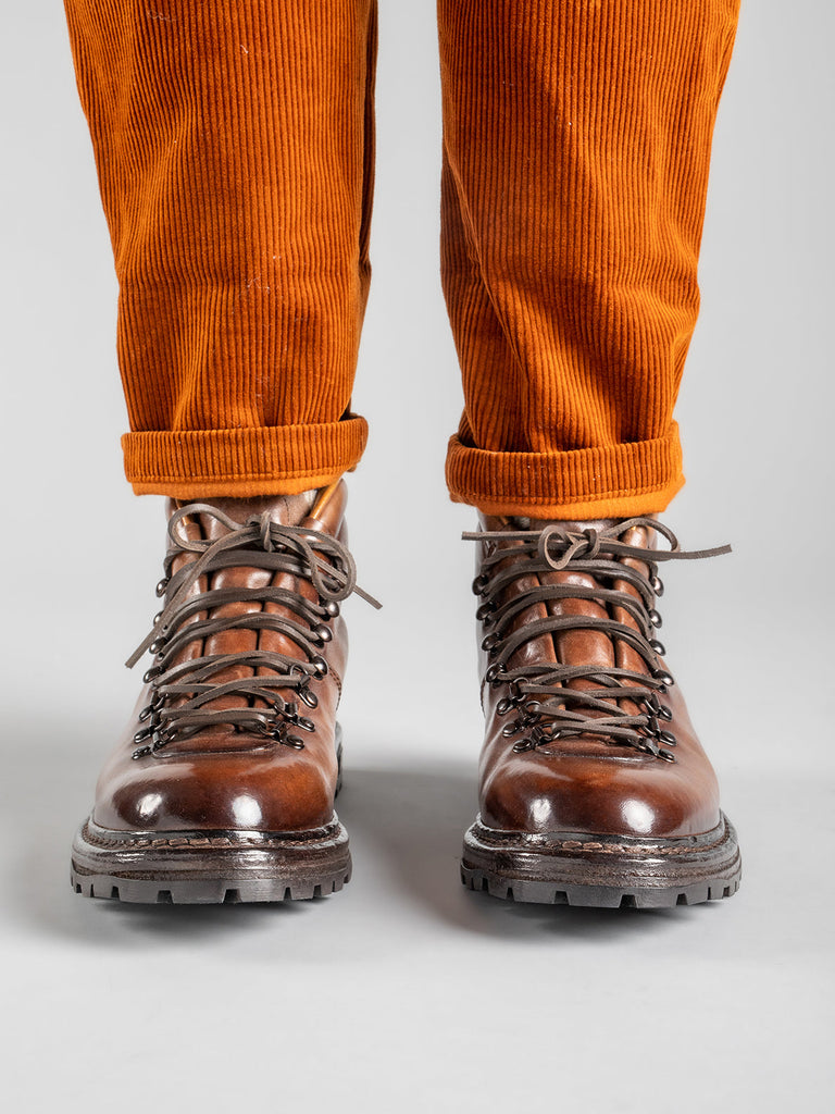ARTIK 001 - Dark Brown Leather Lace Up Boots