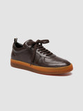 ASSET 001 - Brown Leather Low Top Sneakers Men Officine Creative -3