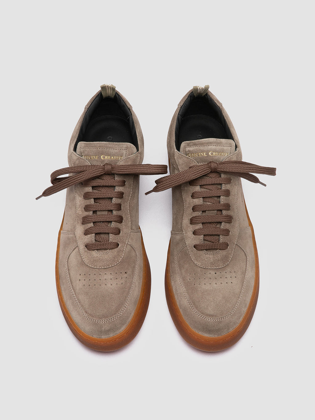 ASSET 001 - Taupe Suede Low Top Sneakers - 1