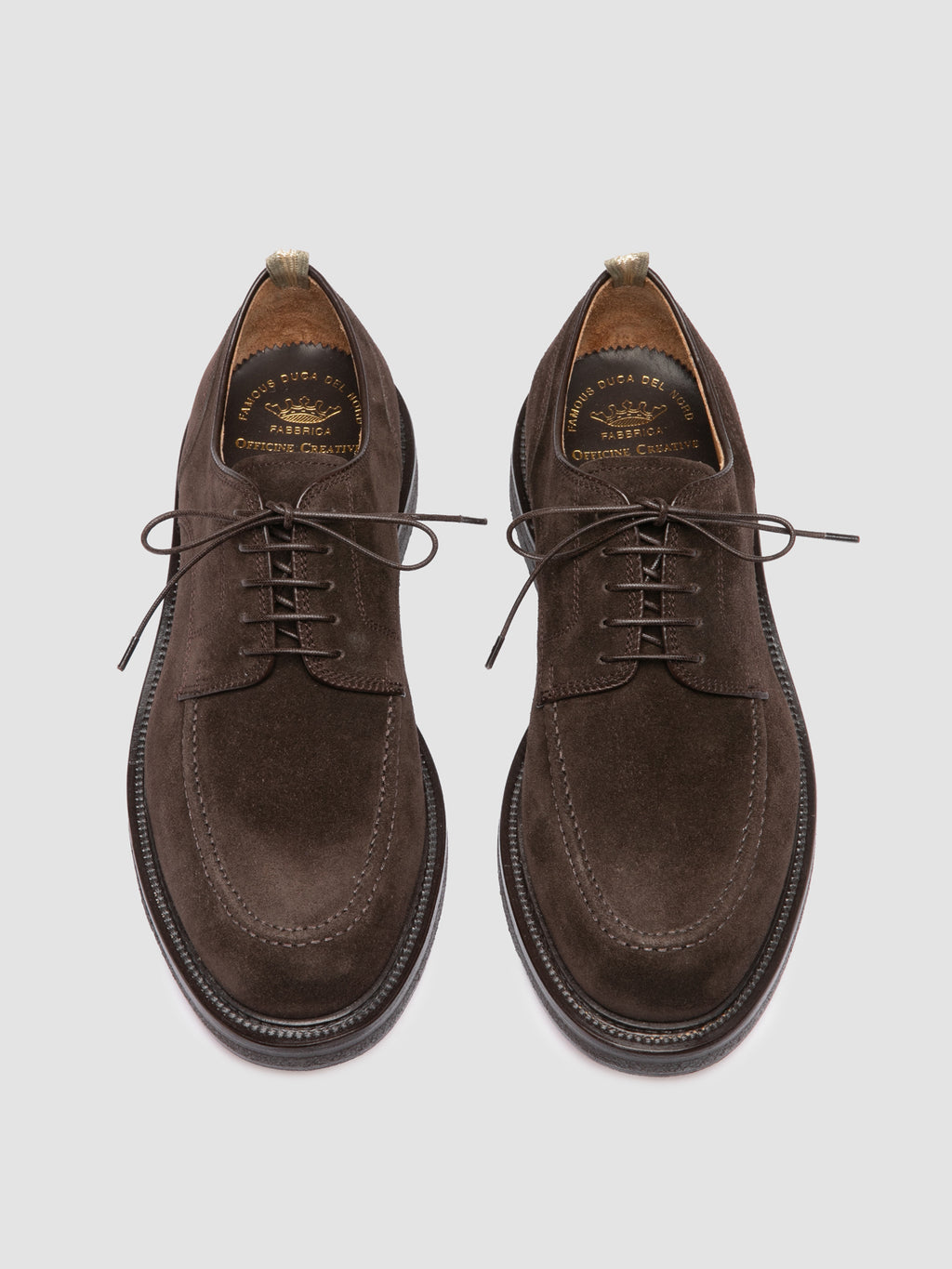 ASTON CREPE 003 - Dark Brown Suede Derby Shoes - 1
