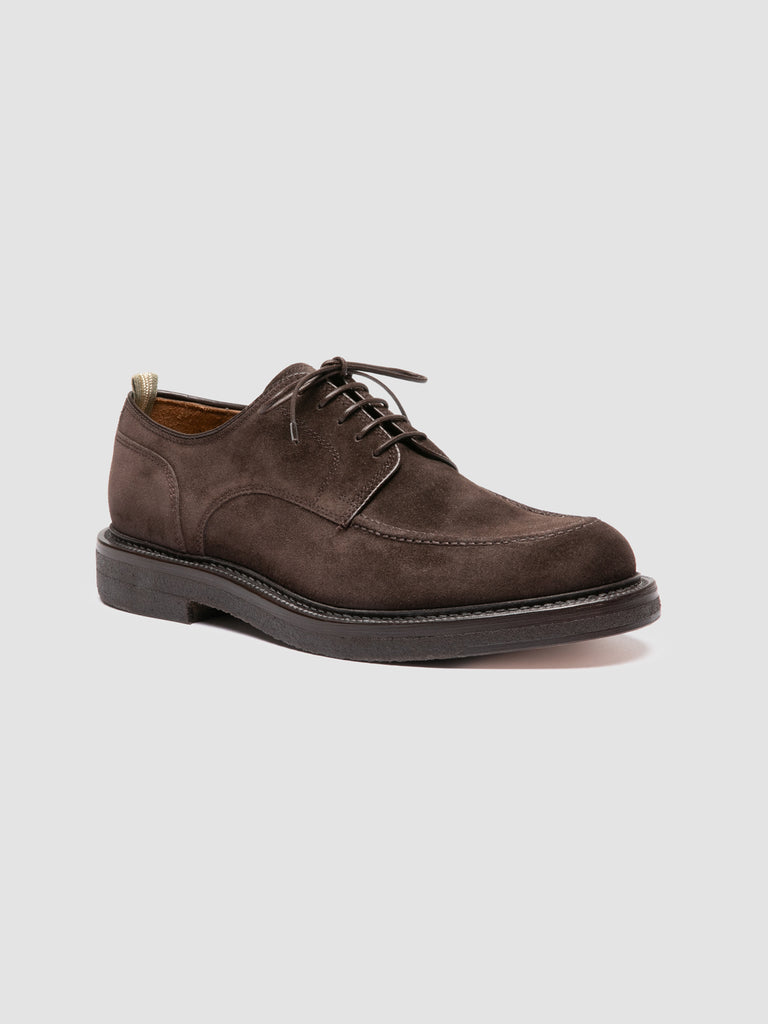 ASTON CREPE 003 - Dark Brown Suede Derby Shoes