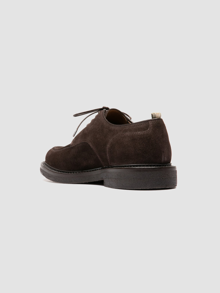 ASTON CREPE 003 - Dark Brown Suede Derby Shoes