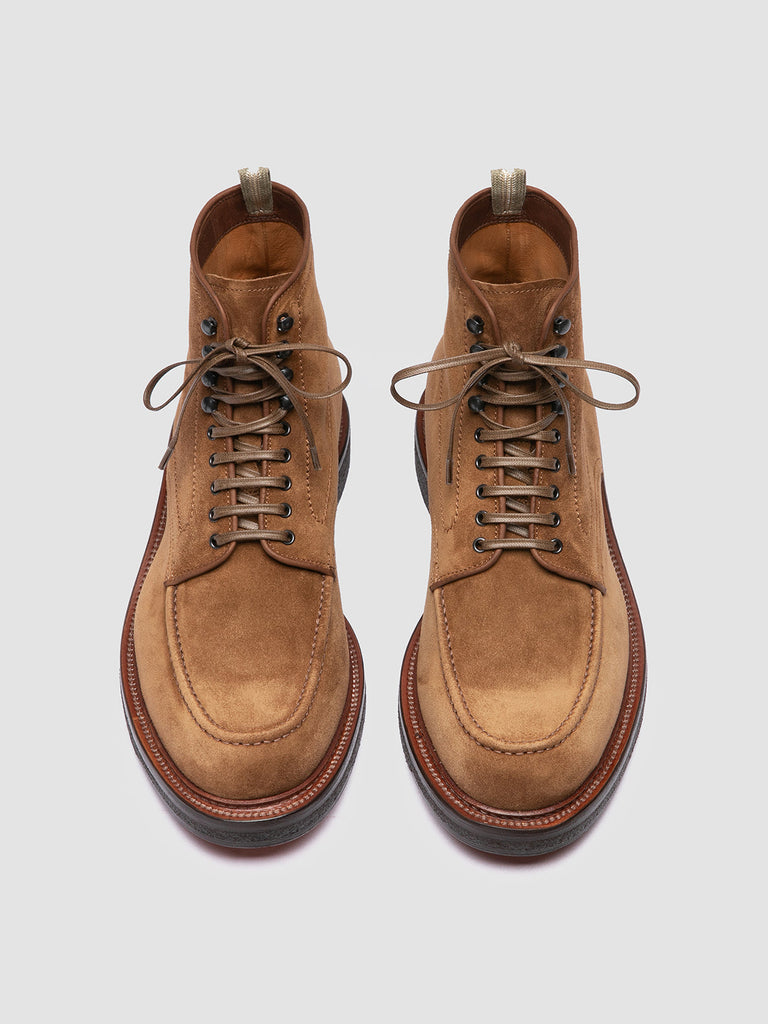 ASTON CREPE 004 - Brown Suede Lace-Up Boots
