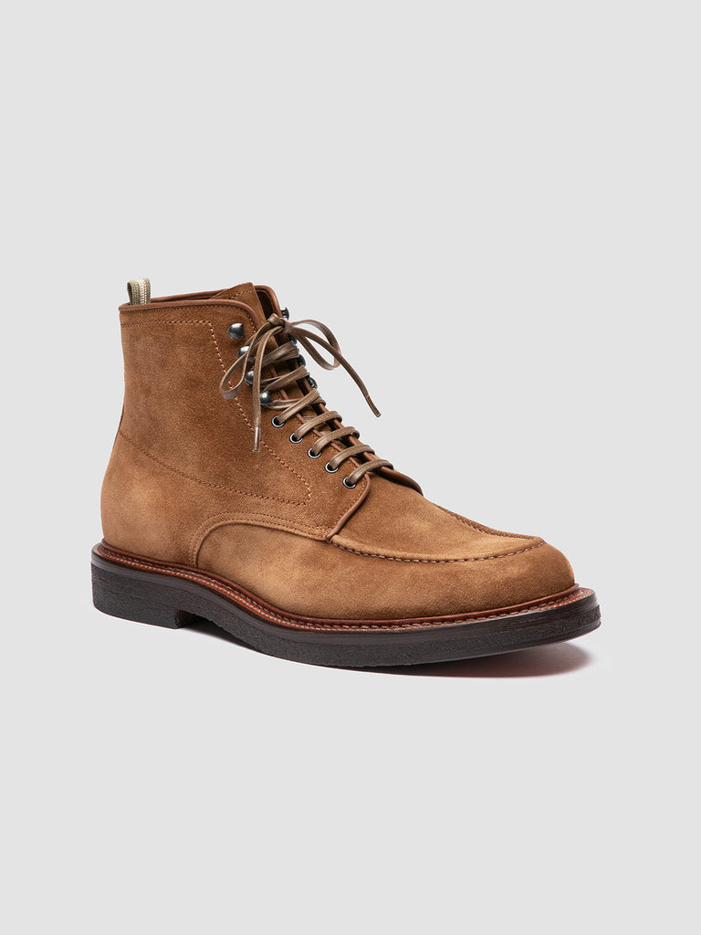ASTON CREPE 004 - Brown Suede Lace-Up Boots