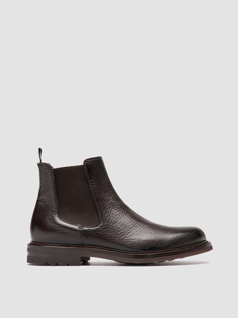 ASTON FLEXI 004 - Dark Brown Leather Chelsea Boots