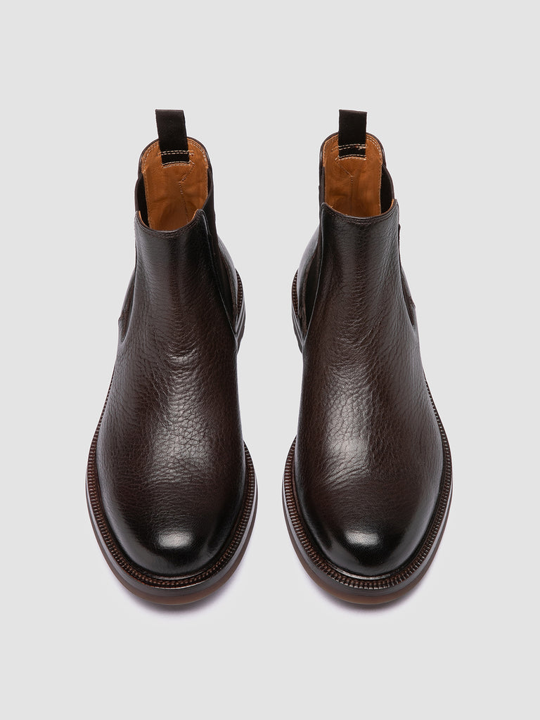 ASTON FLEXI 004 - Dark Brown Leather Chelsea Boots