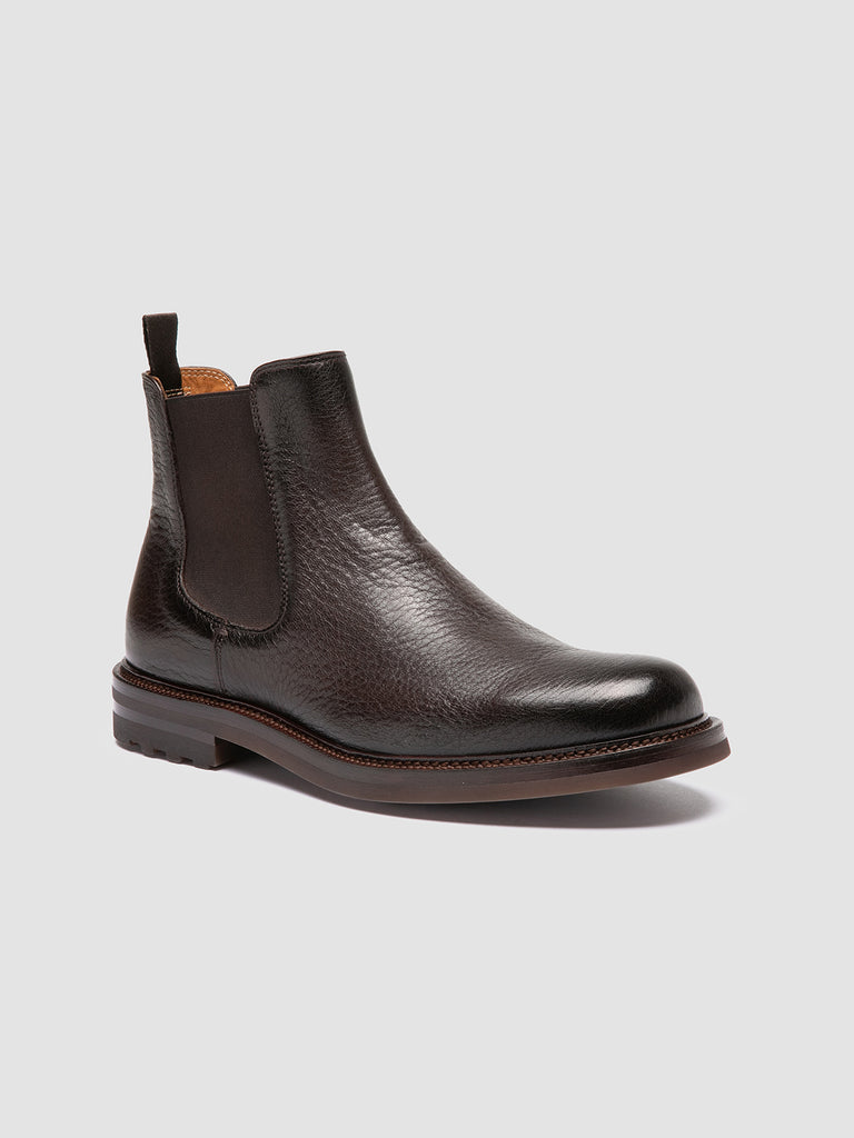 ASTON FLEXI 004 - Dark Brown Leather Chelsea Boots