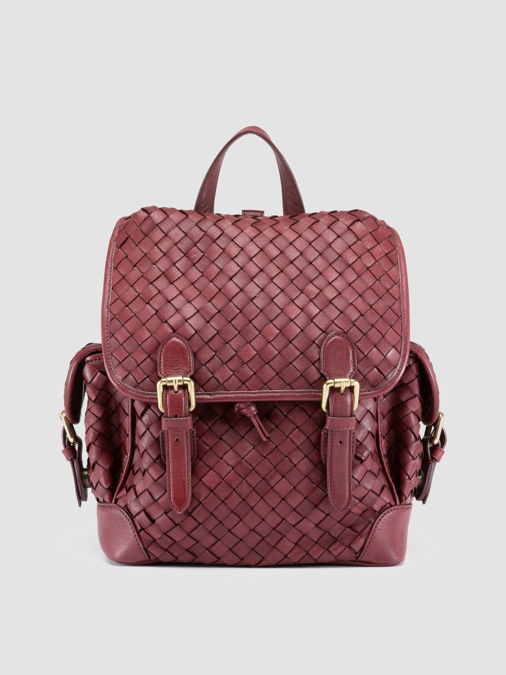 AURA 004 - Burgundy Leather Backpack - 0