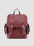 AURA 004 - Burgundy Leather Backpack - 0