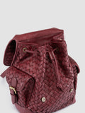 AURA 004 - Burgundy Leather Backpack - 1