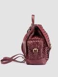 AURA 004 - Burgundy Leather Backpack - 2