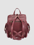 AURA 004 - Burgundy Leather Backpack - 3