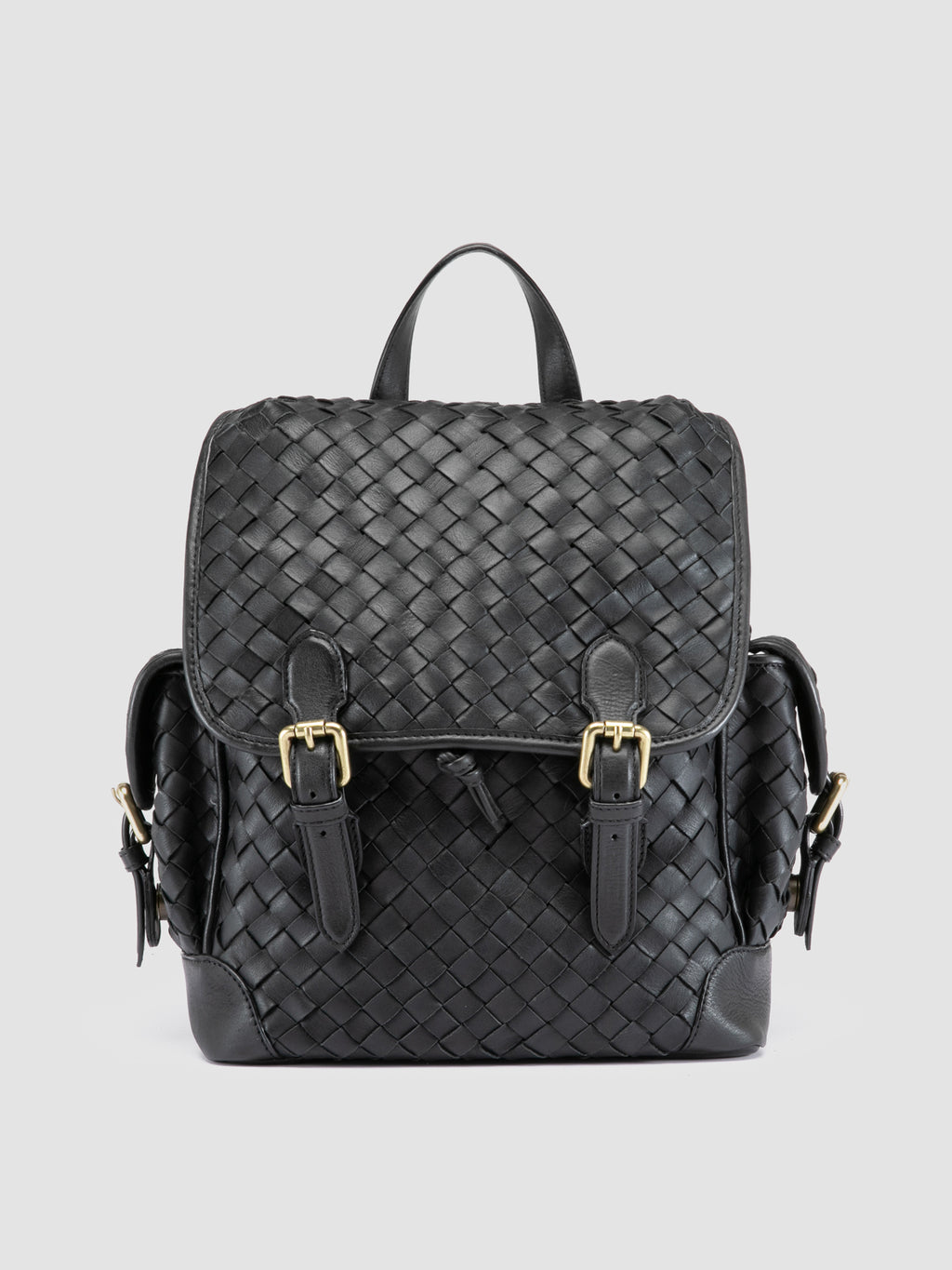 AURA 004 - Black Leather Backpack - 0