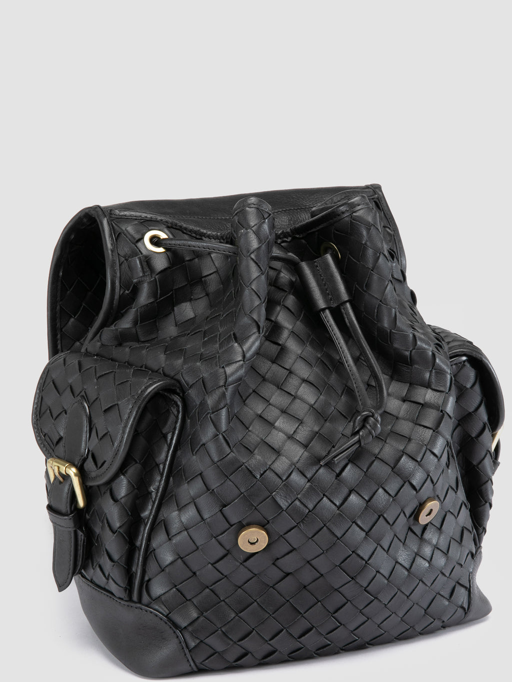 AURA 004 - Black Leather Backpack - 1