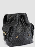 AURA 004 - Black Leather Backpack - 1
