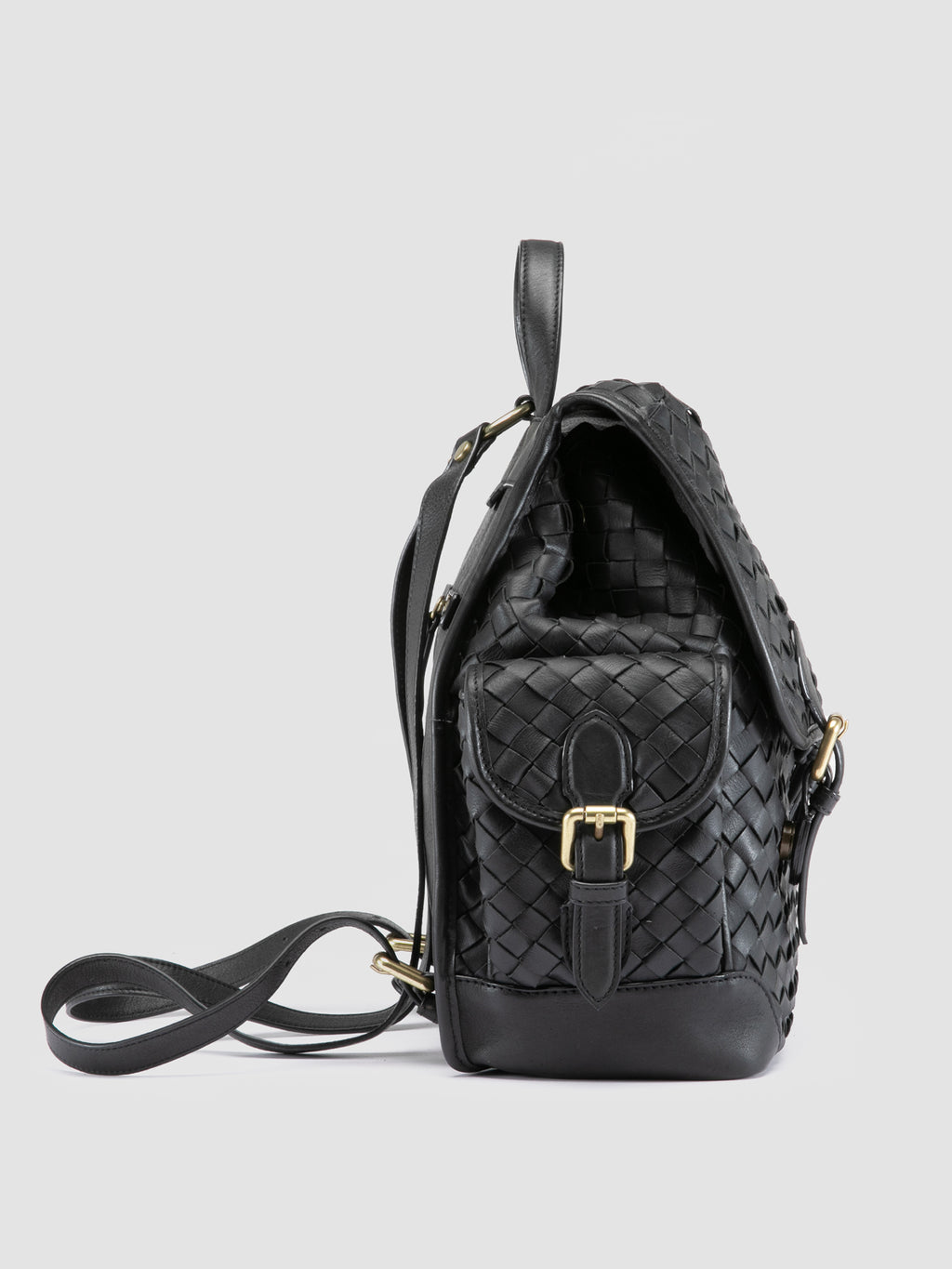 AURA 004 - Black Leather Backpack - 2