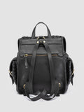 AURA 004 - Black Leather Backpack - 3