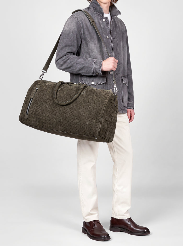 ARMOR 01 - Brown Wowen Suede Weekender