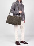 ARMOR 01 - Brown Wowen Suede Weekender - thumb image 2,side view