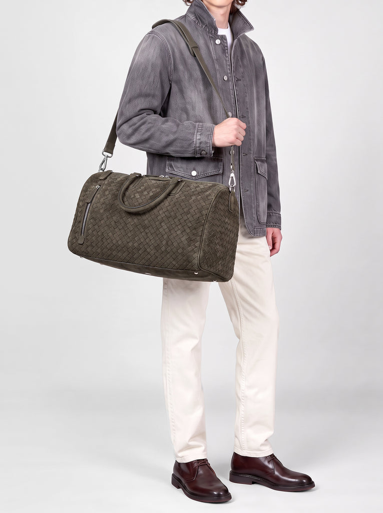 ARMOR 01 - Brown Wowen Suede Weekender