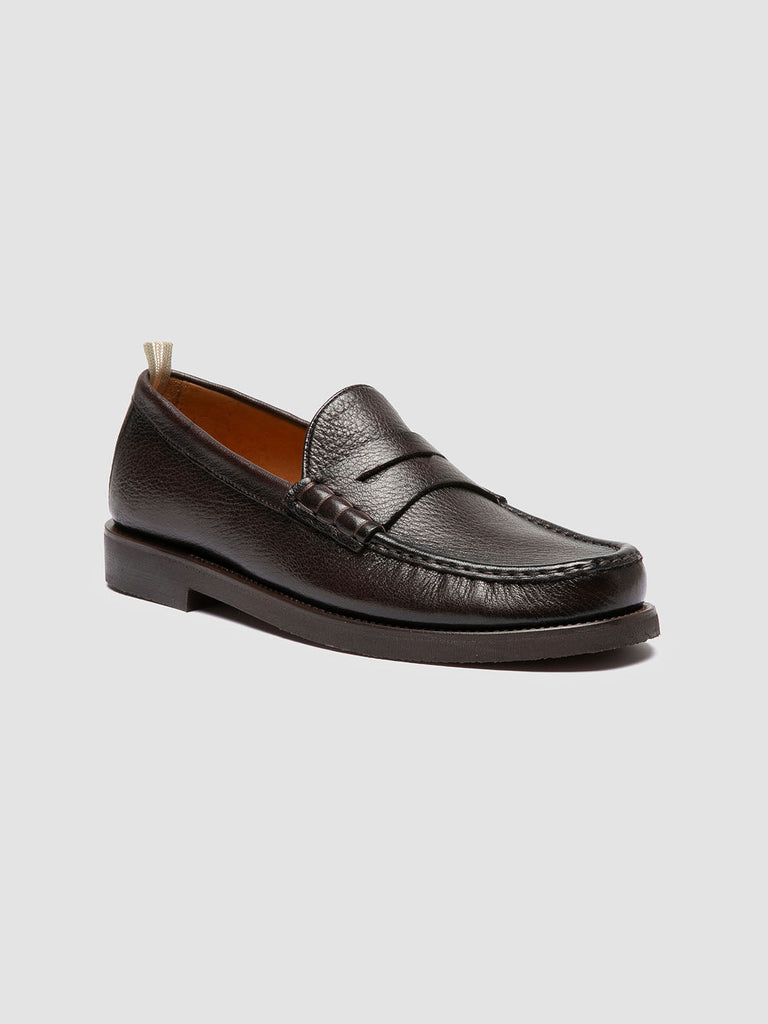BALFRON FLEXI 001 - Dark Brown Leather Penny Loafers