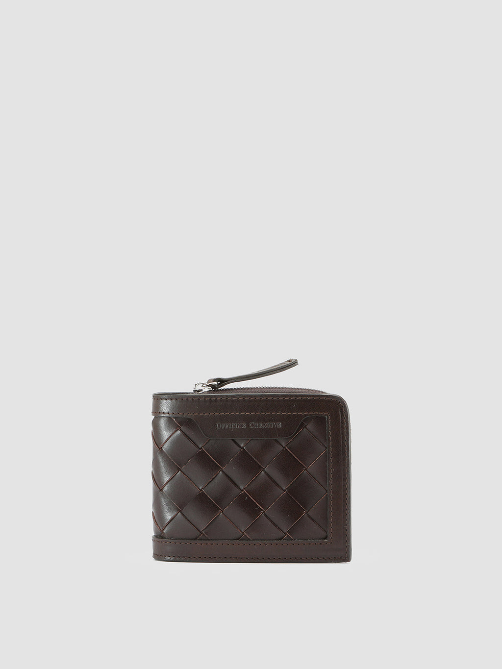 BERGE’ 104 - Brown Woven Leather Bifold Wallet - 0