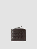 BERGE’ 104 - Brown Woven Leather Bifold Wallet - 0
