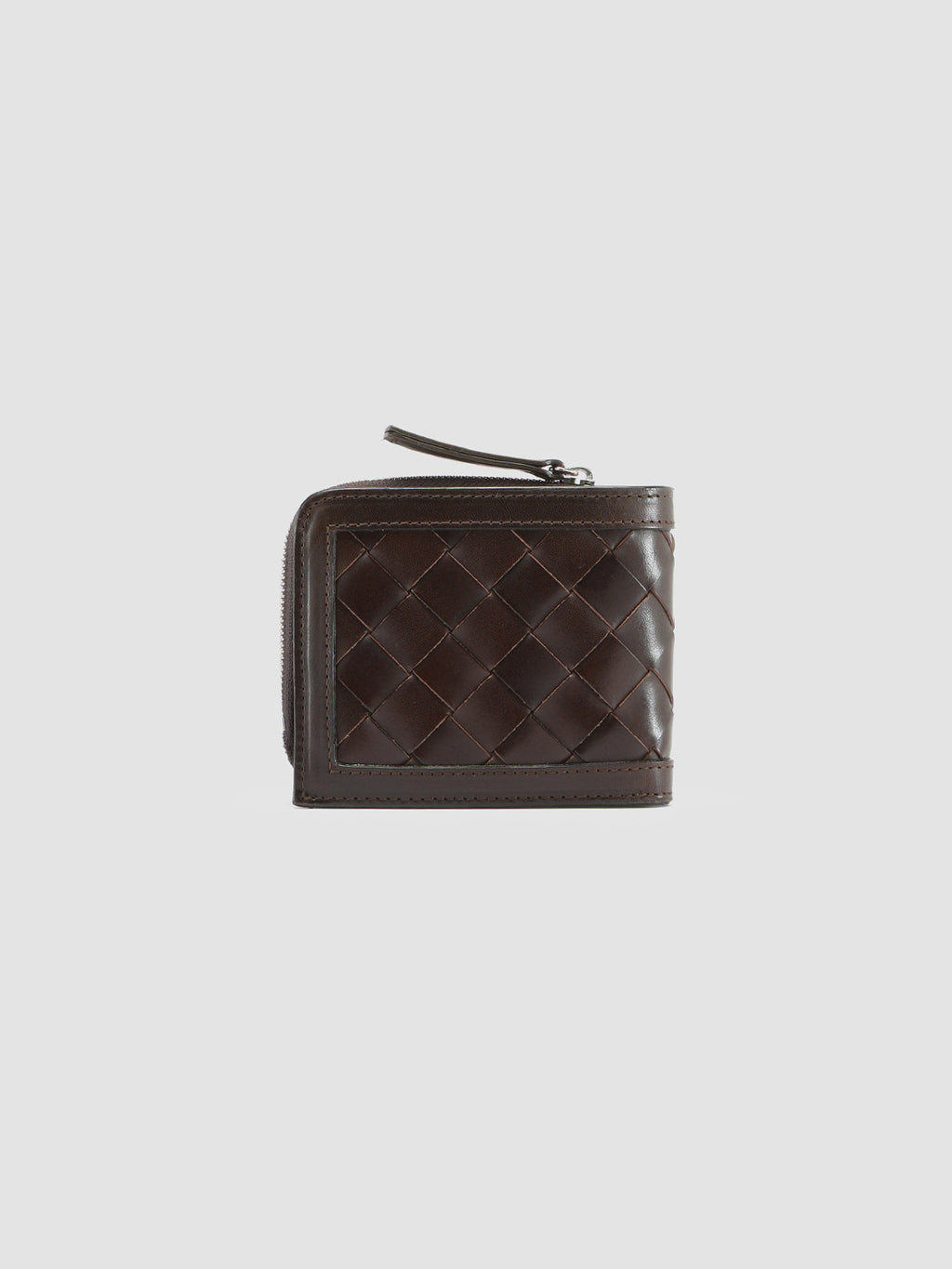 BERGE’ 104 - Brown Woven Leather Bifold Wallet - 2
