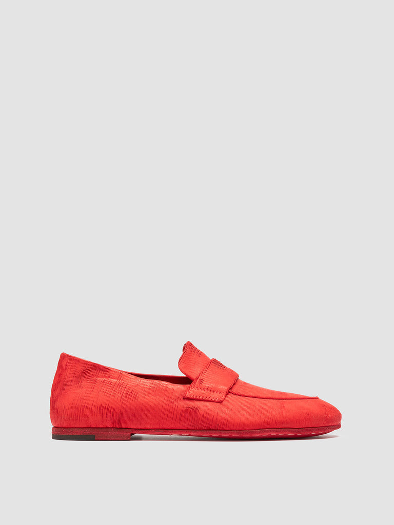 BLAIR DD 001 - Red Leather Penny Loafers