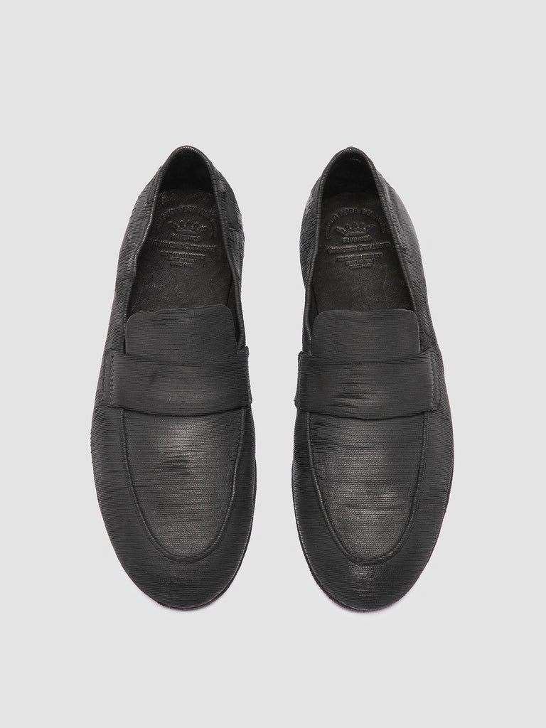 BLAIR DD 001 - Black Leather Penny Loafers