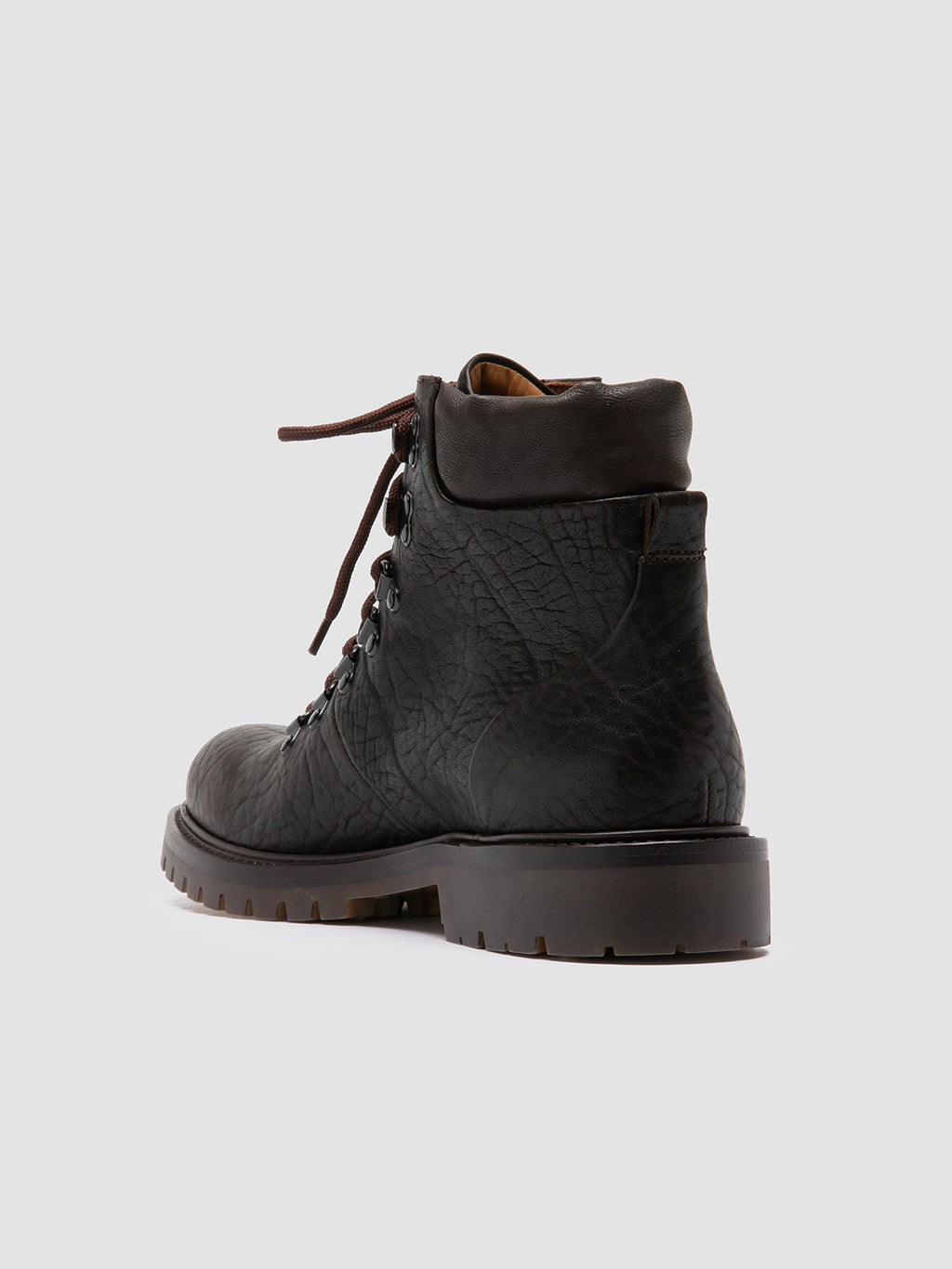 BOSS 003 - Brown Leather Lace Up Boots Men Officine Creative - 4