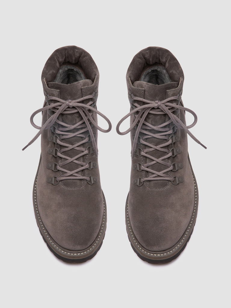 BOSS 006 - Gray Suede Lace Up Boots