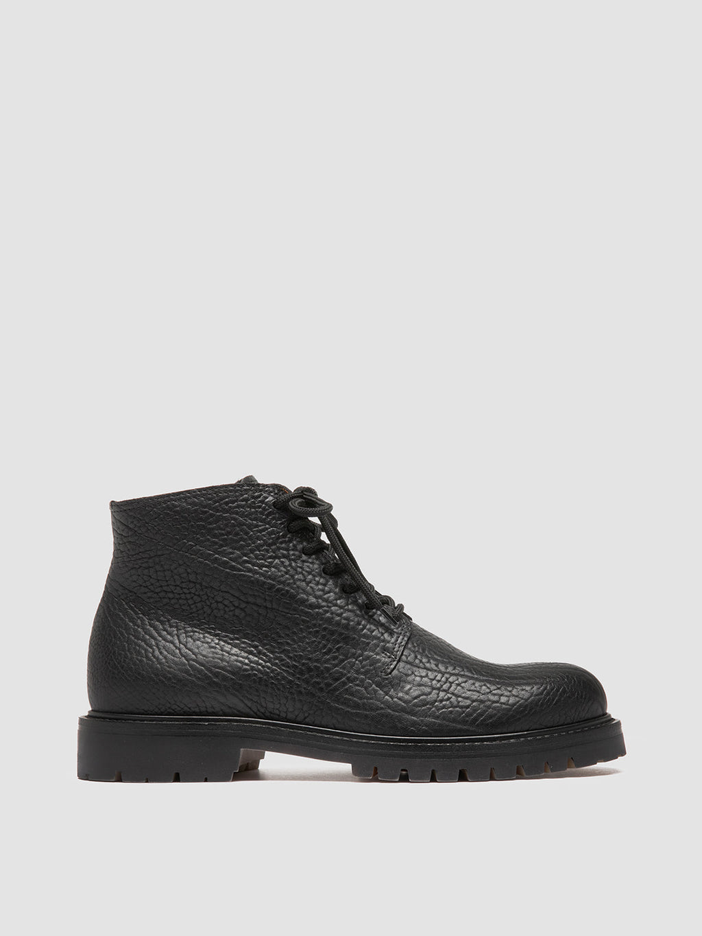 BOSS 011 - Black Leather Lace-up Boots - 0